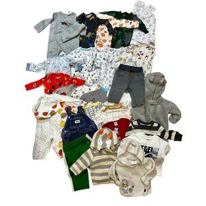 27-Piece Baby Boy Newborn–3–6 Month Clothing Bundle | Hanna Andersson, Baby Gap,